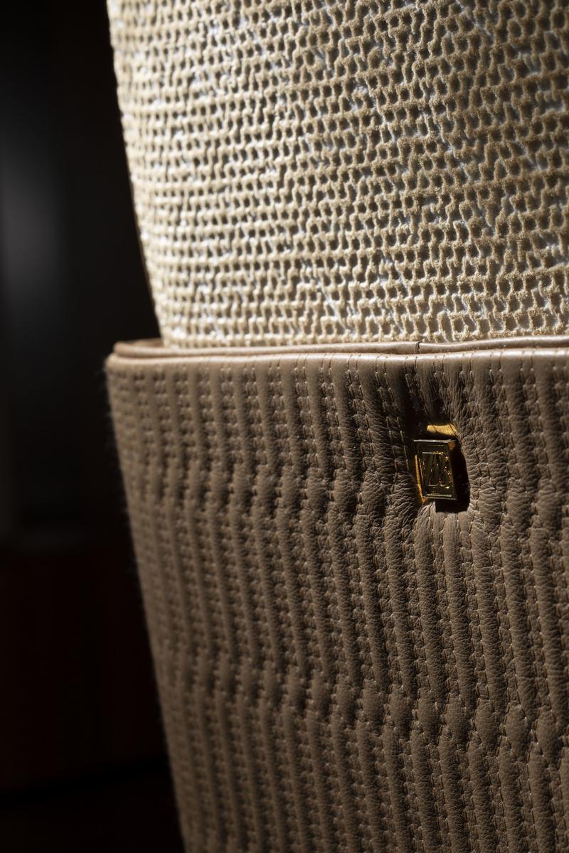 Upholstered velvet chair with armrests | Caprice by Bruno Zampa