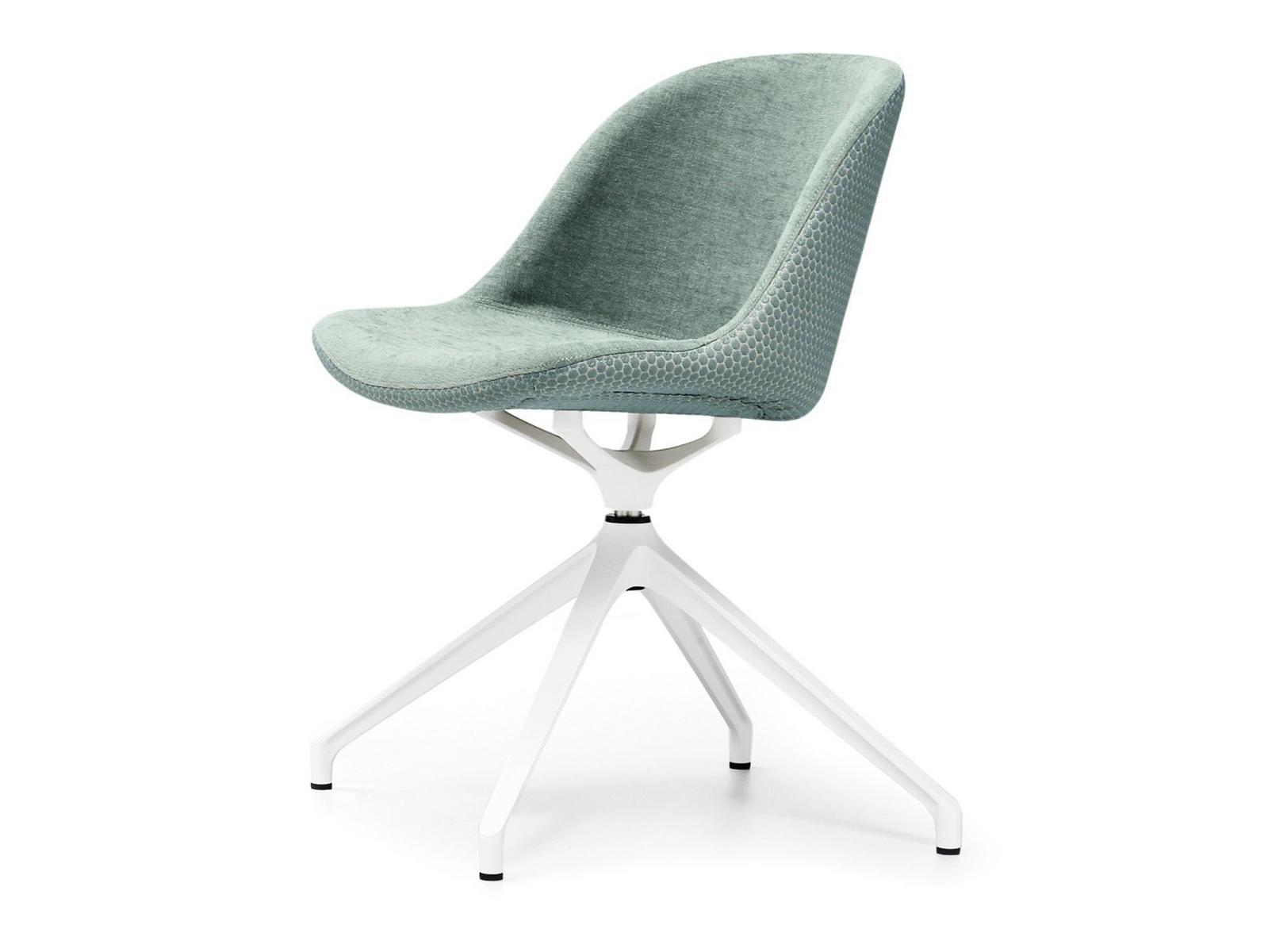 Upholstered trestle-based fabric chair | Sonny S-x by Midj