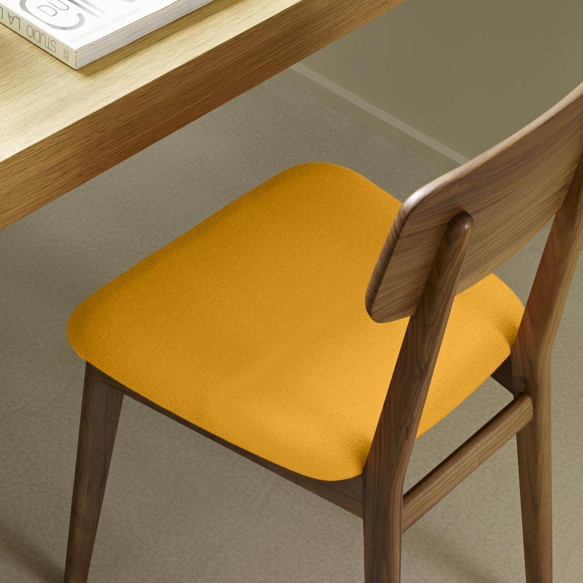 Walnut chair with integrated cushion | Marcella by Ligne Roset