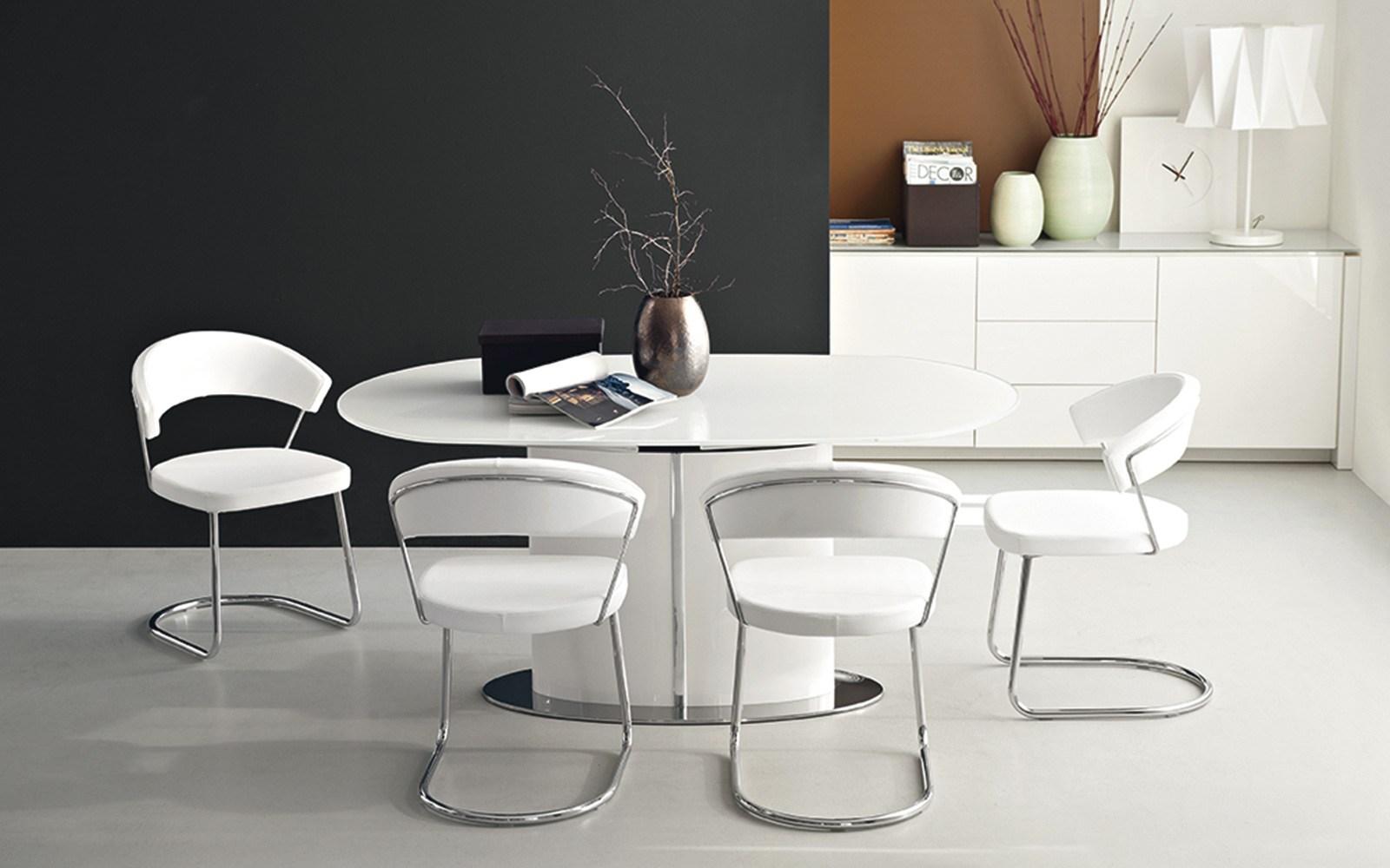Extending glass dining table | Odyssey by Calligaris
