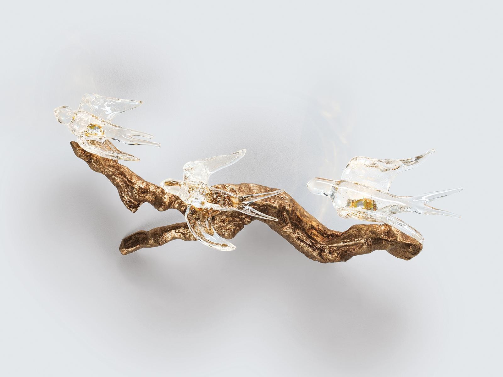 LED handmade bronze wall lamp | Voa Ap1511/3 by Serip