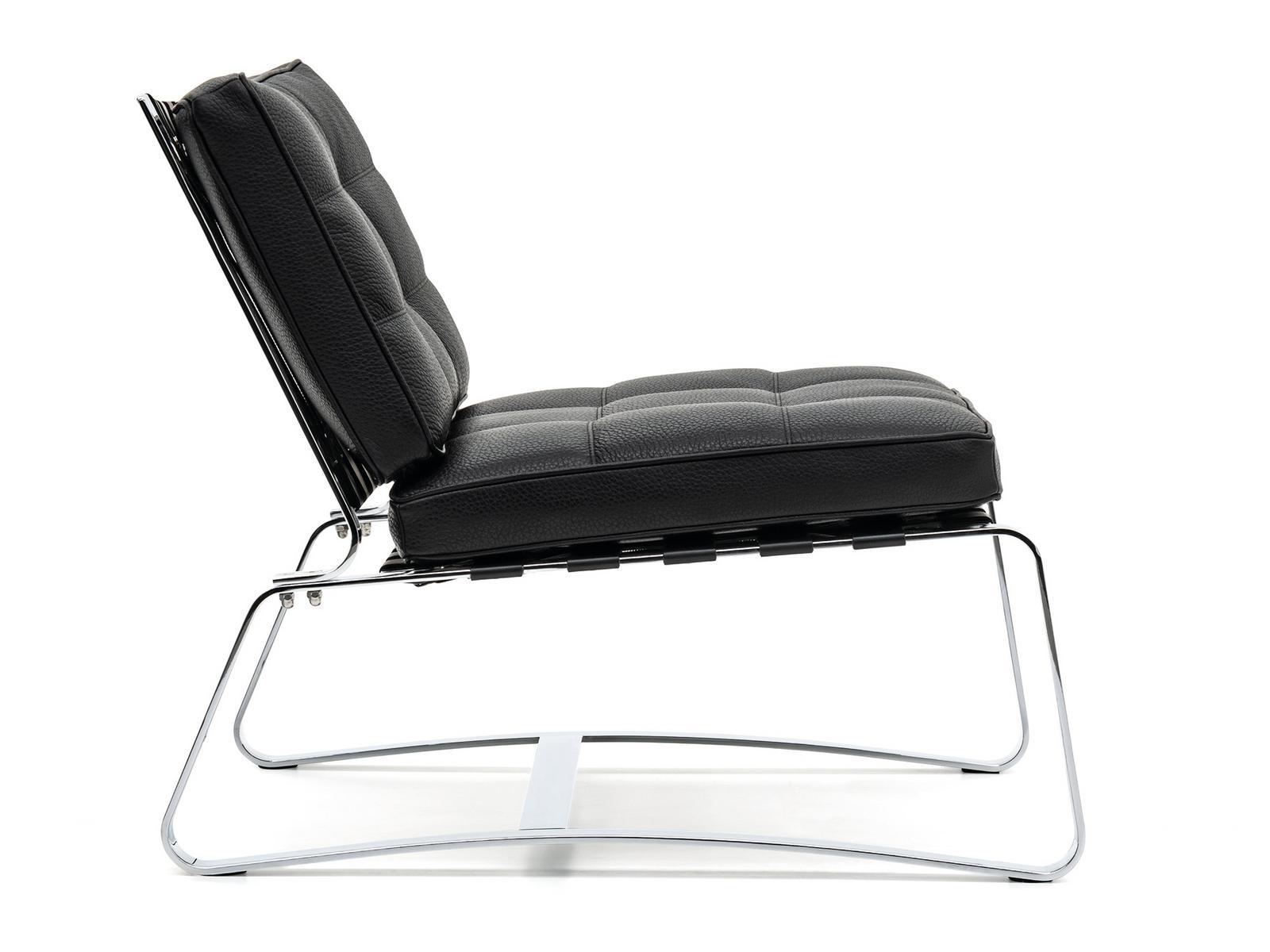 Sled base tufted leather armchair | Delaunay Quilt by Minotti