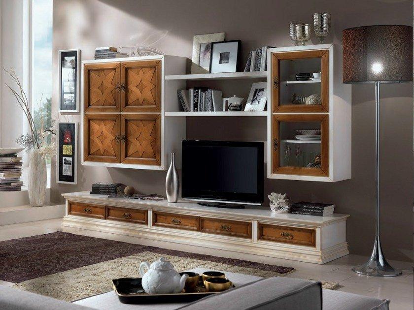 Solid wood TV wall system | Contemporary by Modenese Gastone