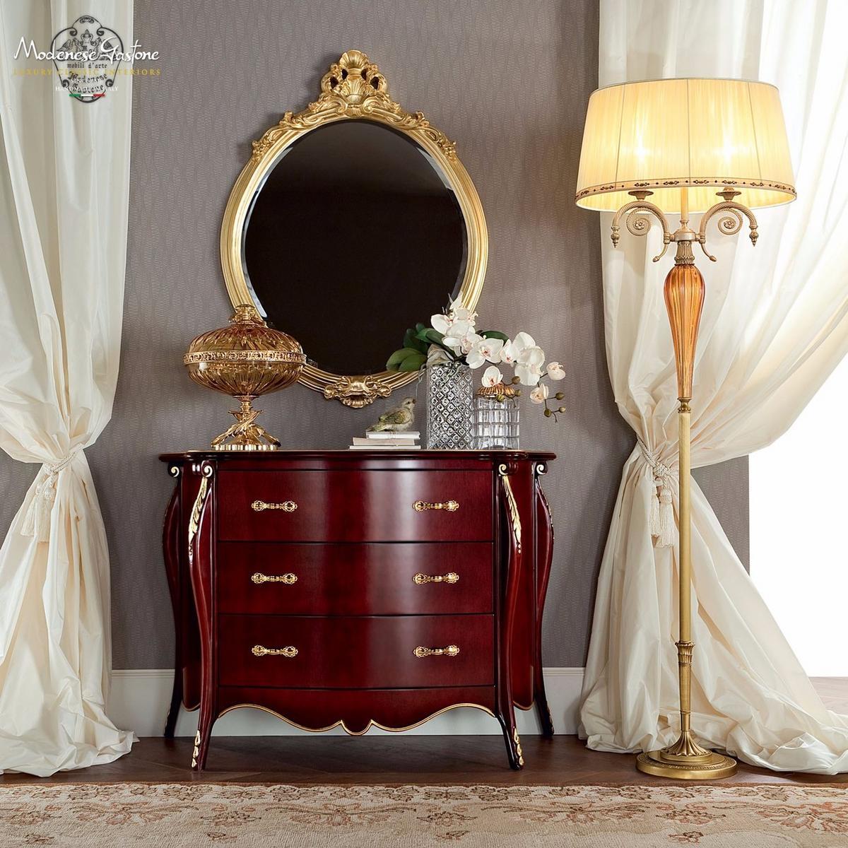 Oval wall-mounted framed mirror | 13684 by Modenese Gastone