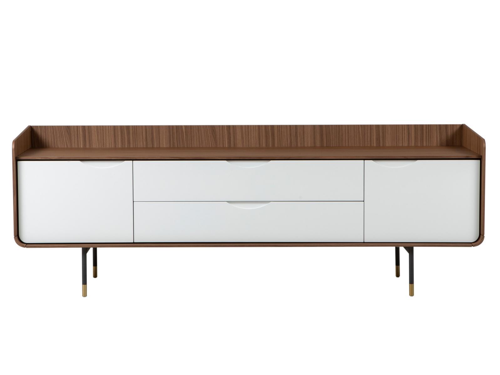 Walnut TV cabinet with doors | Opera by Tonin Casa