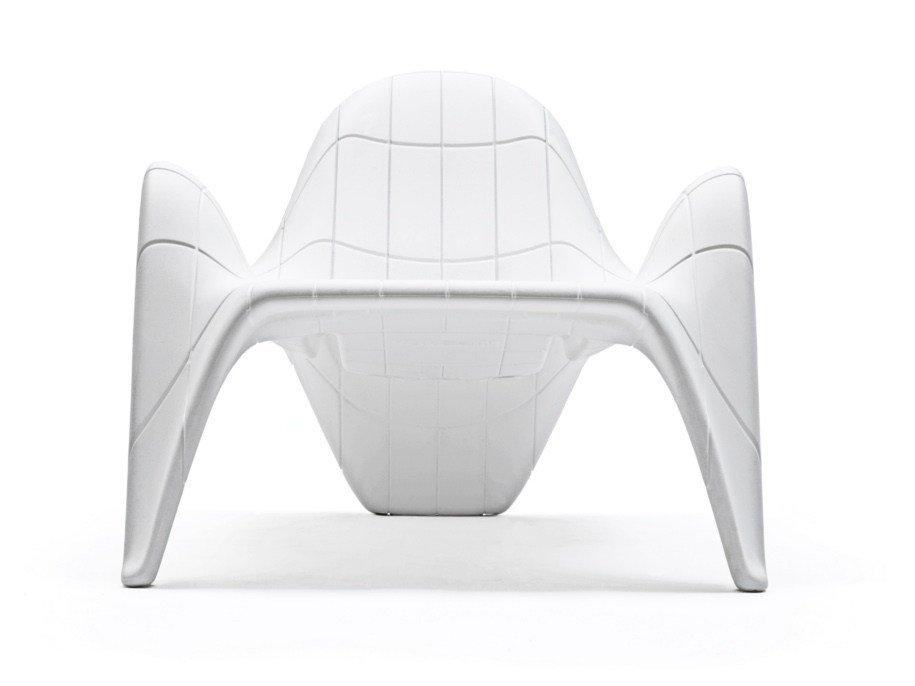 Sectional modular garden armchair with footstool | F3 by Vondom