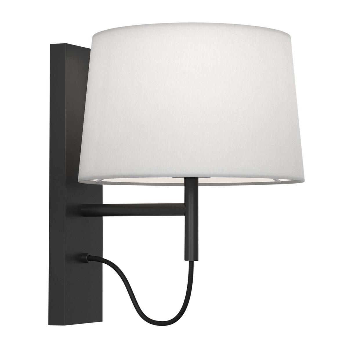 LED wall lamp in steel and fabric with fixed arm | Telegraph by Astro lighting