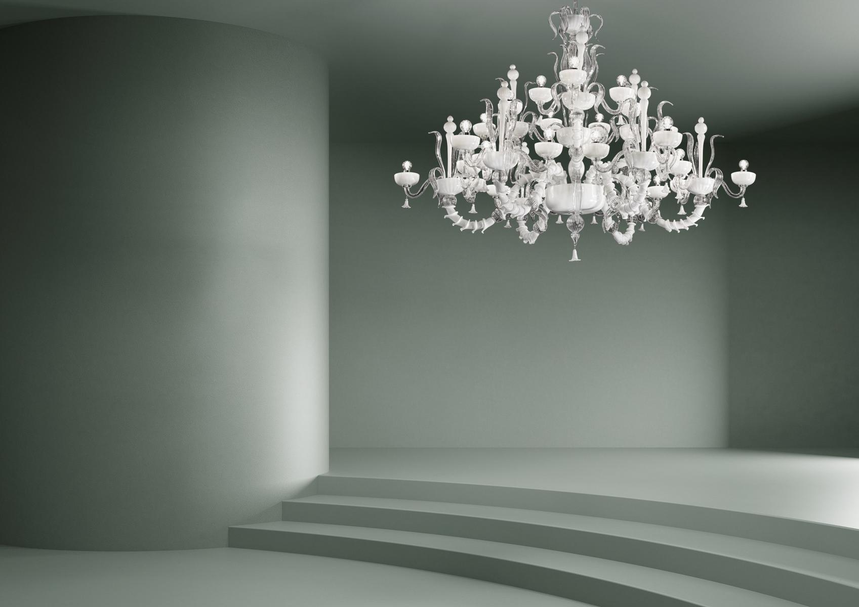 Glass chandelier | Foscari by Sylcom