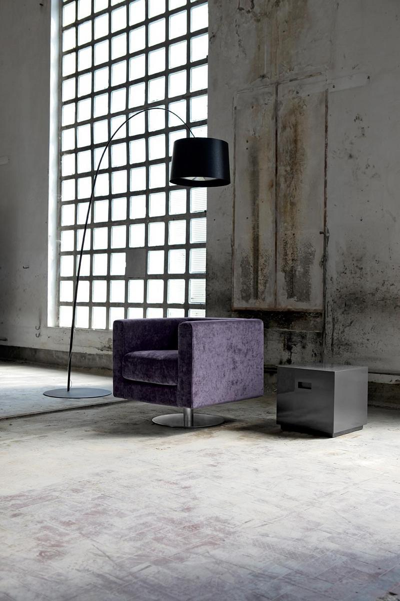Swivel armchair with removable cover | Sudek by Domingo salotti
