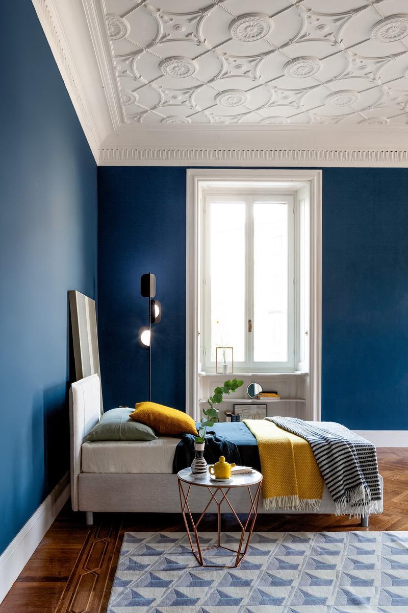 Single bed with upholstered headboard | Paco by Bonaldo