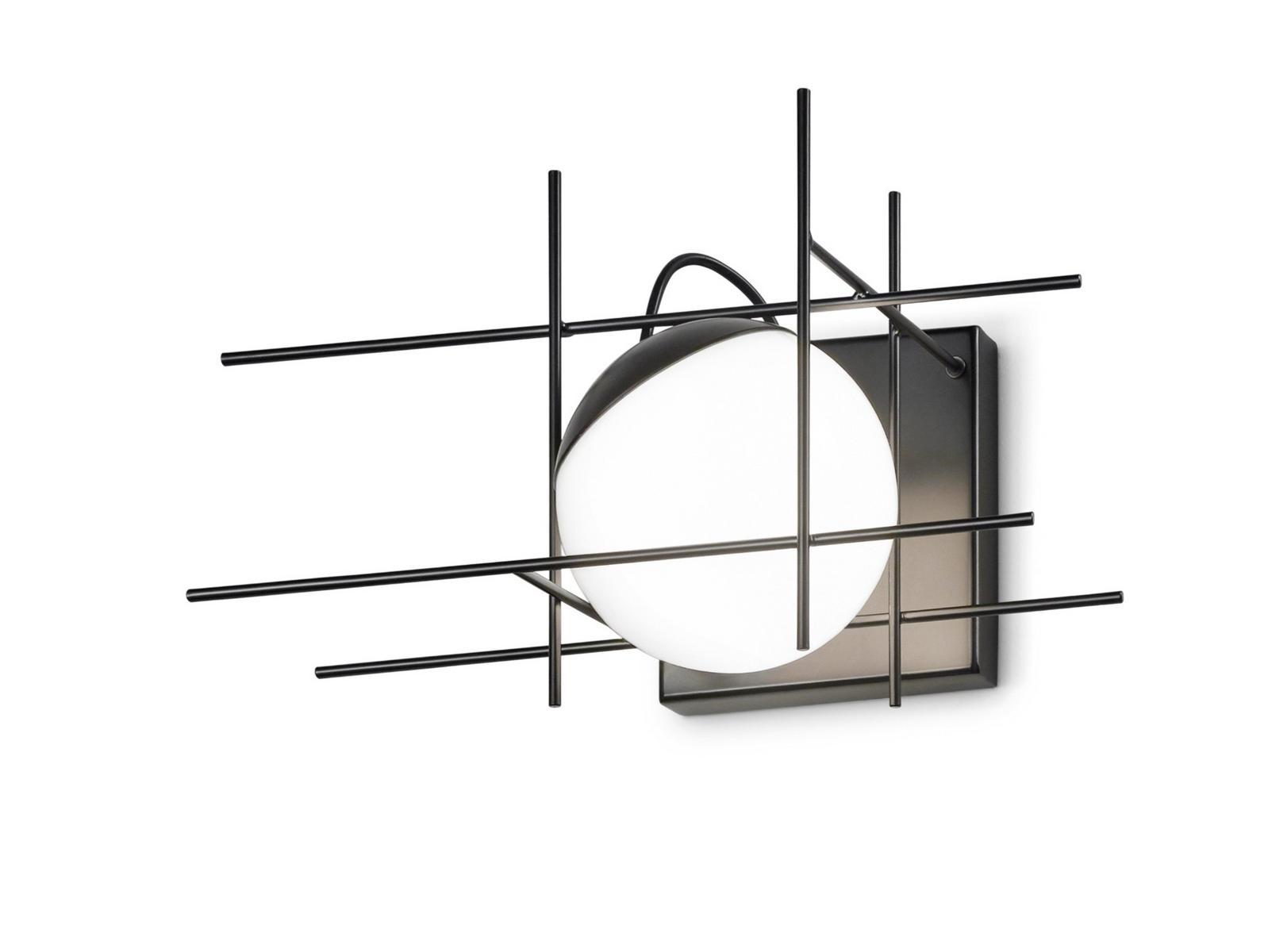 LED wall light in metal and blown glass | Plot Frame Ap by Vistosi