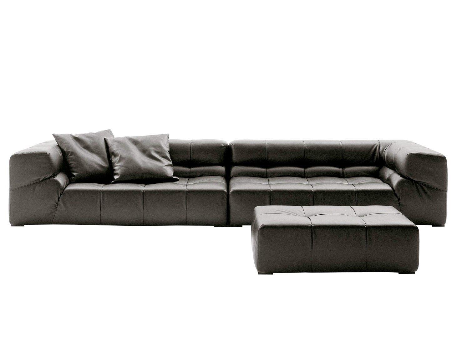 Sectional leather sofa | Tufty Time Leather by B&B Italia