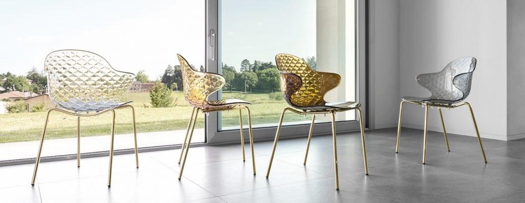Stackable polycarbonate chair with armrests | Saint Tropez by Calligaris