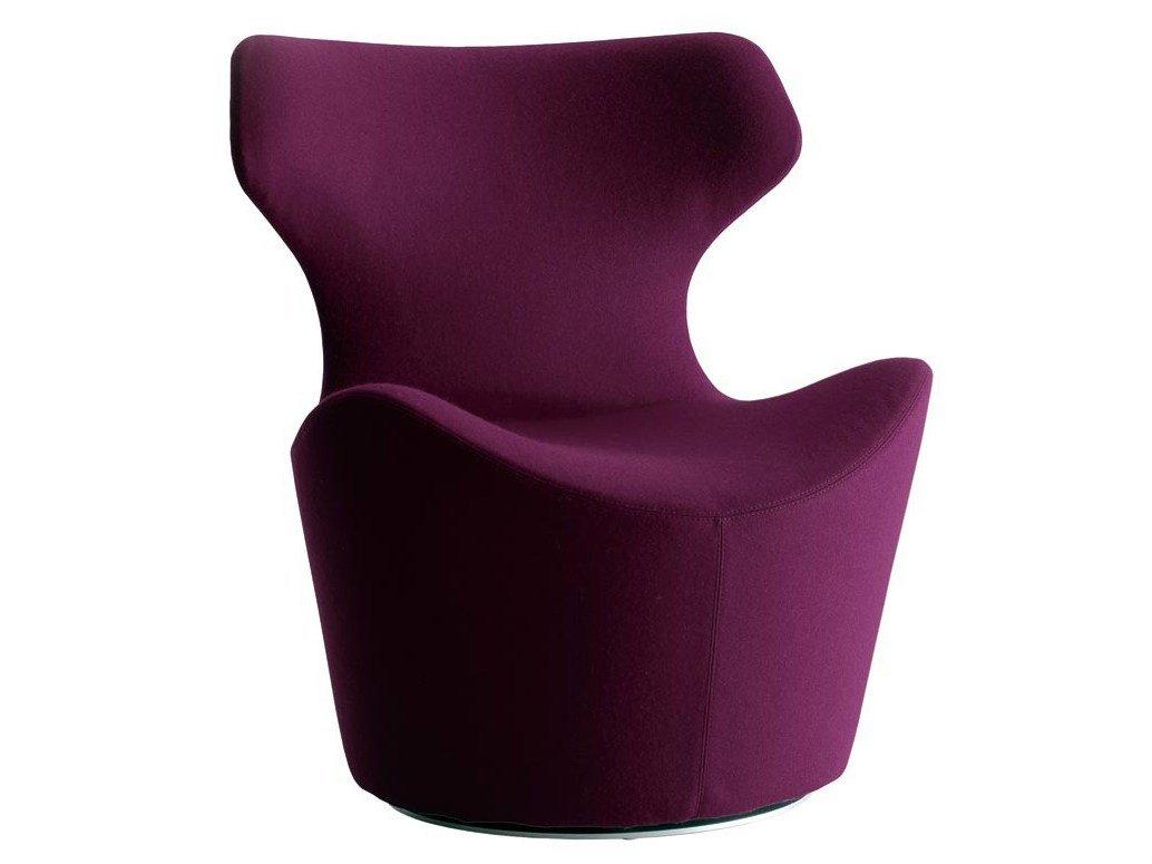 Swivel upholstered armchair | Piccola Papilio by B&B Italia