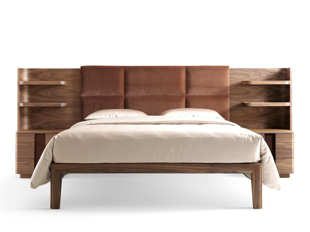 Double bed with integrated nightstands | York by Grilli
