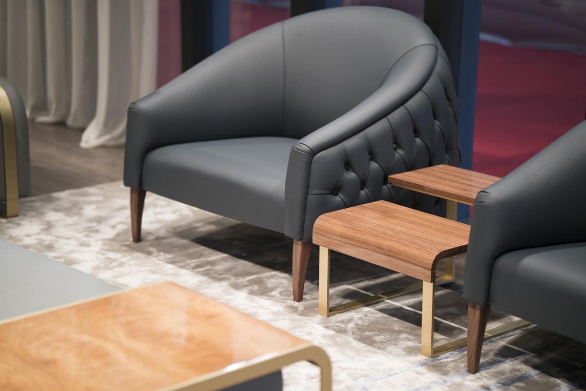 Tufted leather armchair with armrests | Marylou by Bruno Zampa