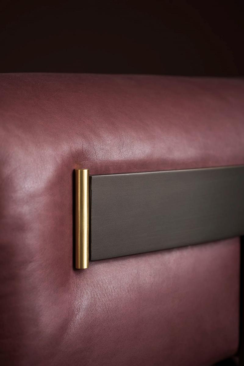 Leather armchair with armrests | Belt by Baxter