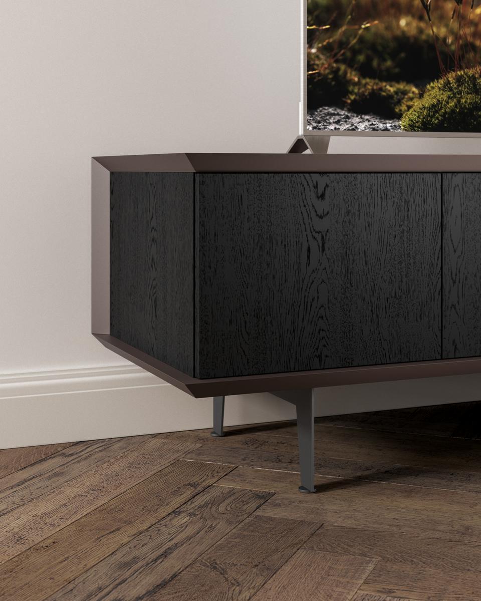 Wood and glass sideboard | Brera Tv by Ozzio Italia