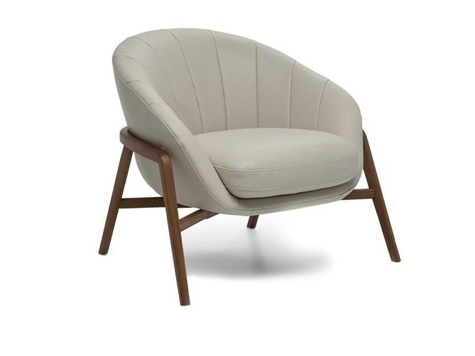 Leather armchair with armrests | Cassia by Natuzzi Italia