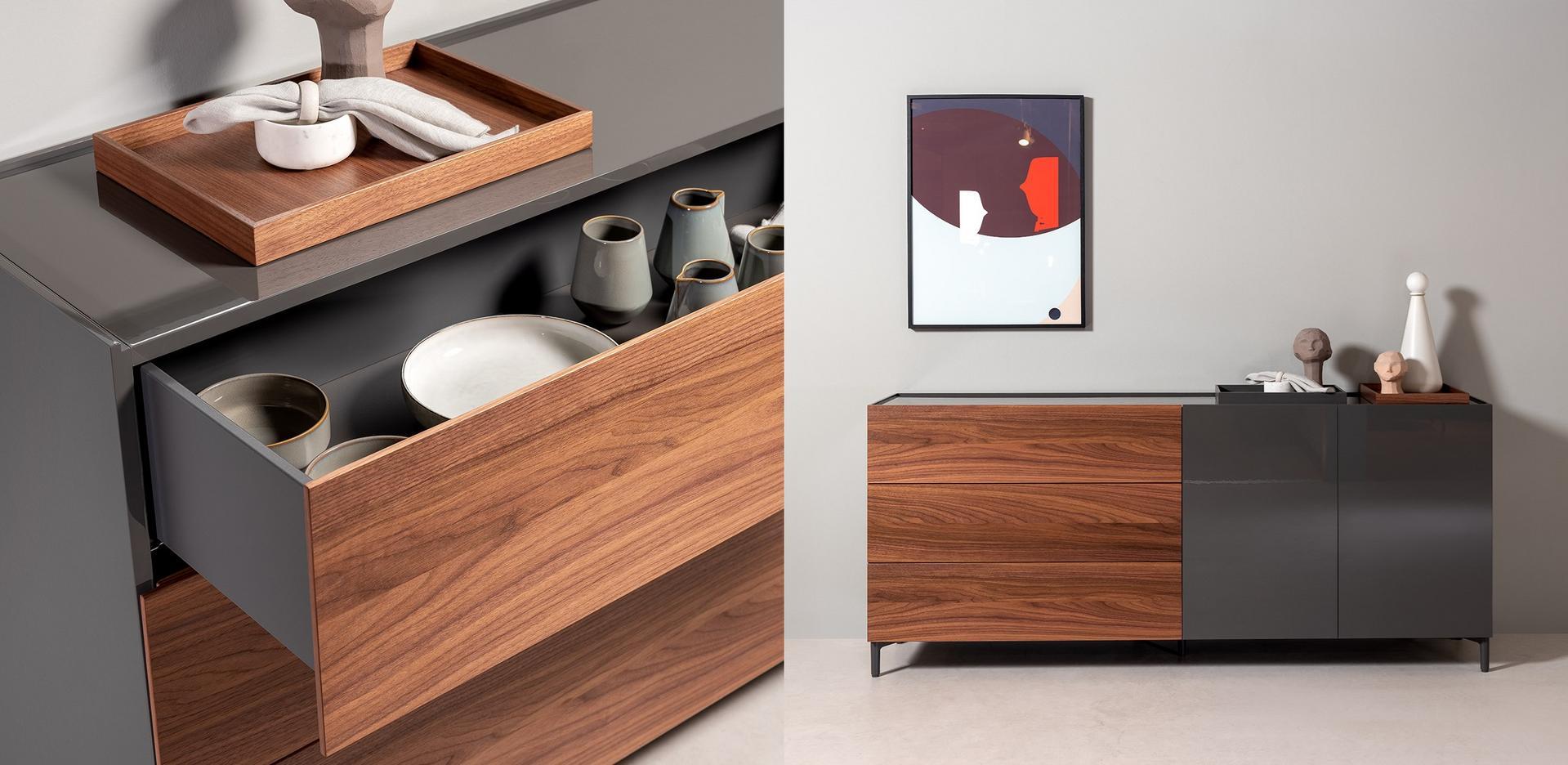 Wooden chest of drawers | 9200 Stretto by Rolf Benz