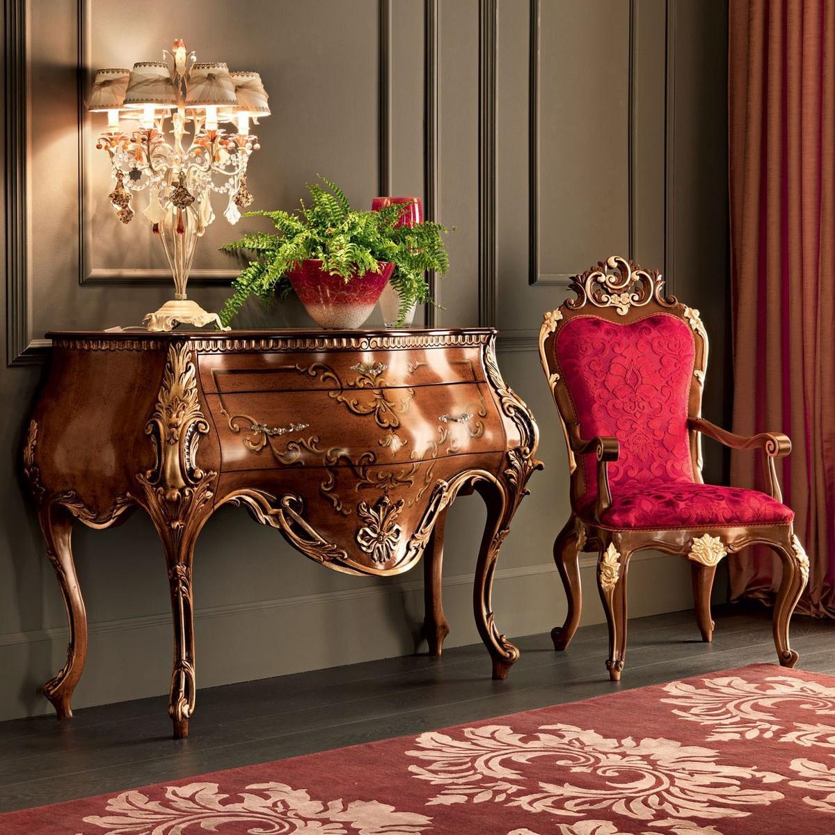 Solid wood console table with drawers | 11607 by Modenese Gastone