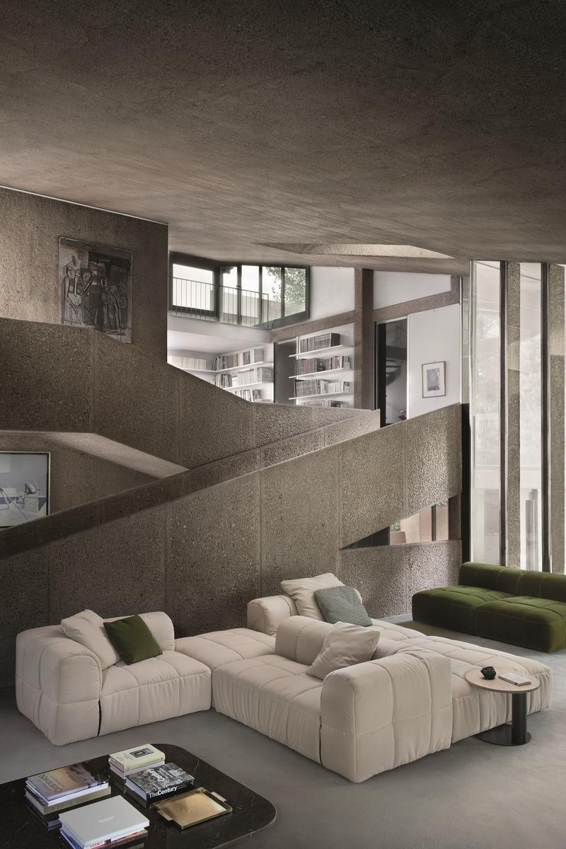 Modular fabric sofa | Strips System by Arflex