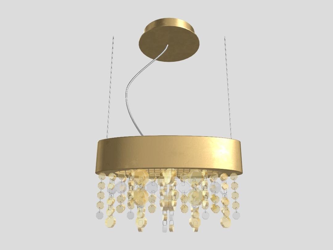 LED metal pendant lamp with crystals | Olá S1 Ov 30 by Masiero