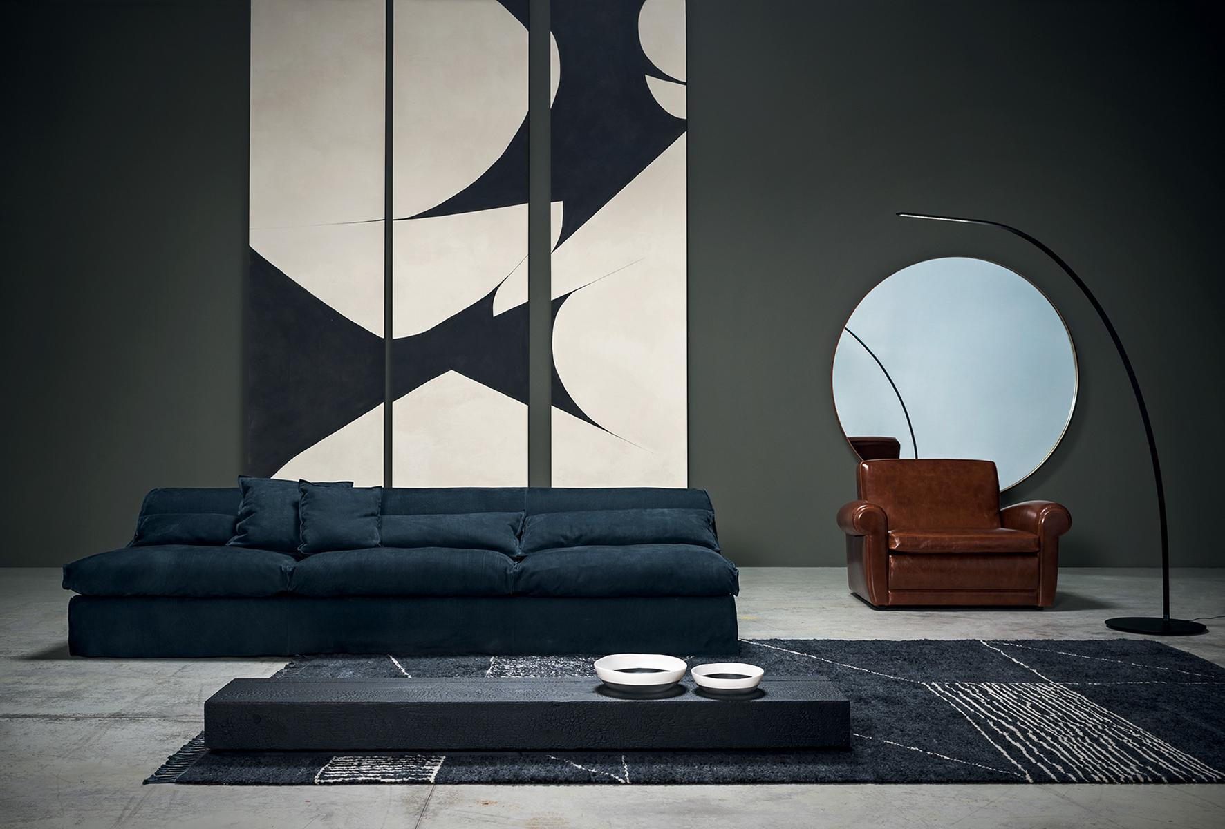 Square cement coffee table | Jenga by Baxter