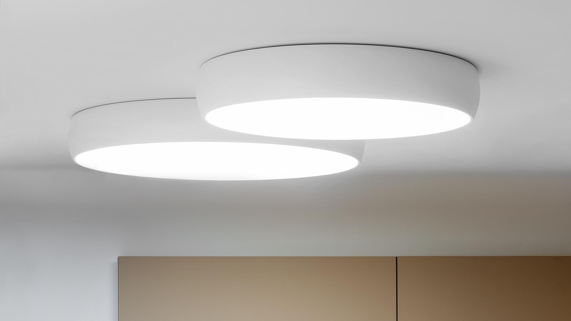 LED ceiling lamp with dimmer | Drum 70 by Arkoslight
