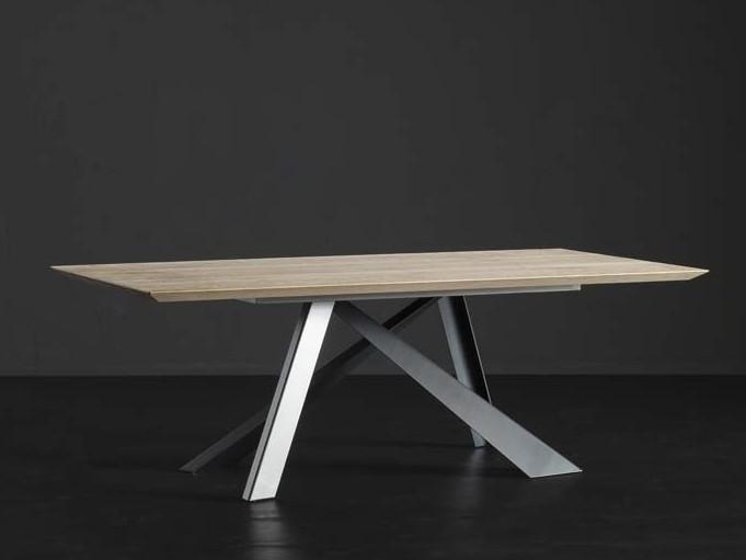 Rectangular wooden dining table | Toledo + Metal by Altacorte