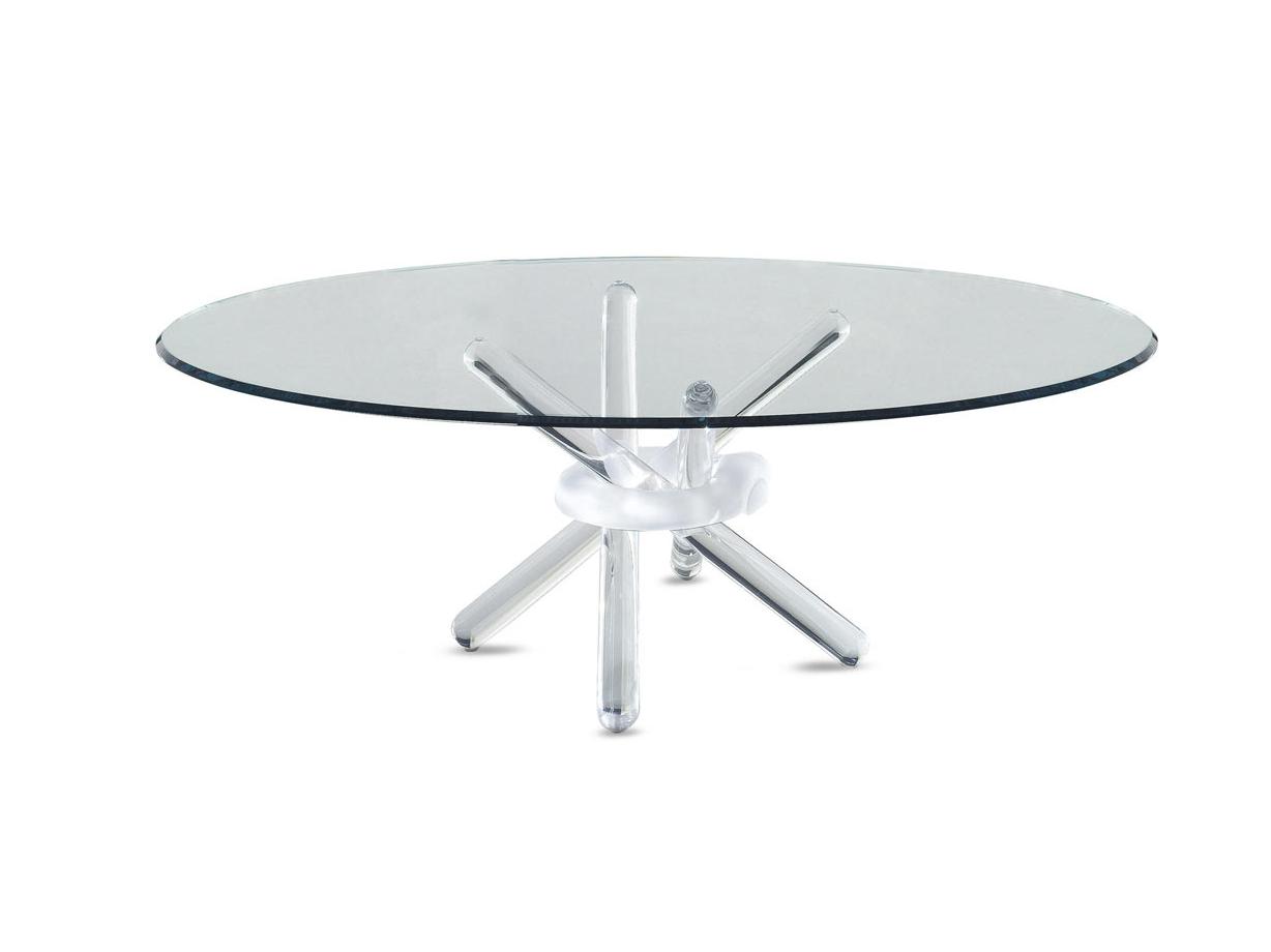 Round glass coffee table for living room | Arlequin by Reflex