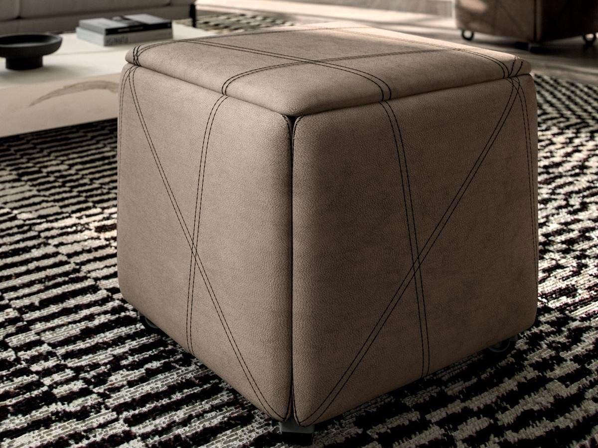 Leather chair / pouf | Cubix by Ozzio Italia