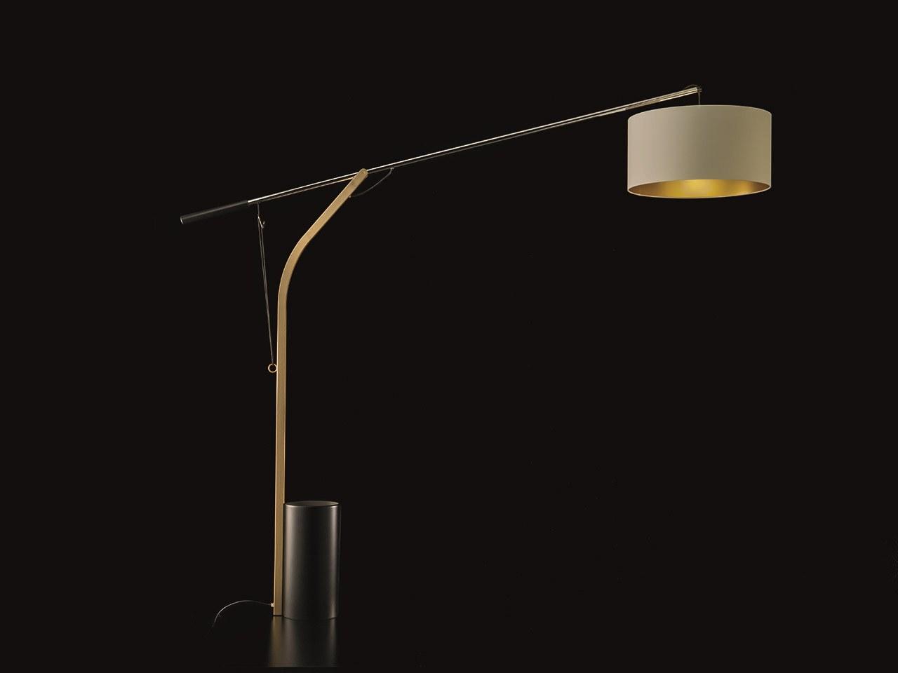 LED metal floor lamp with swing arm | Aria by Italamp