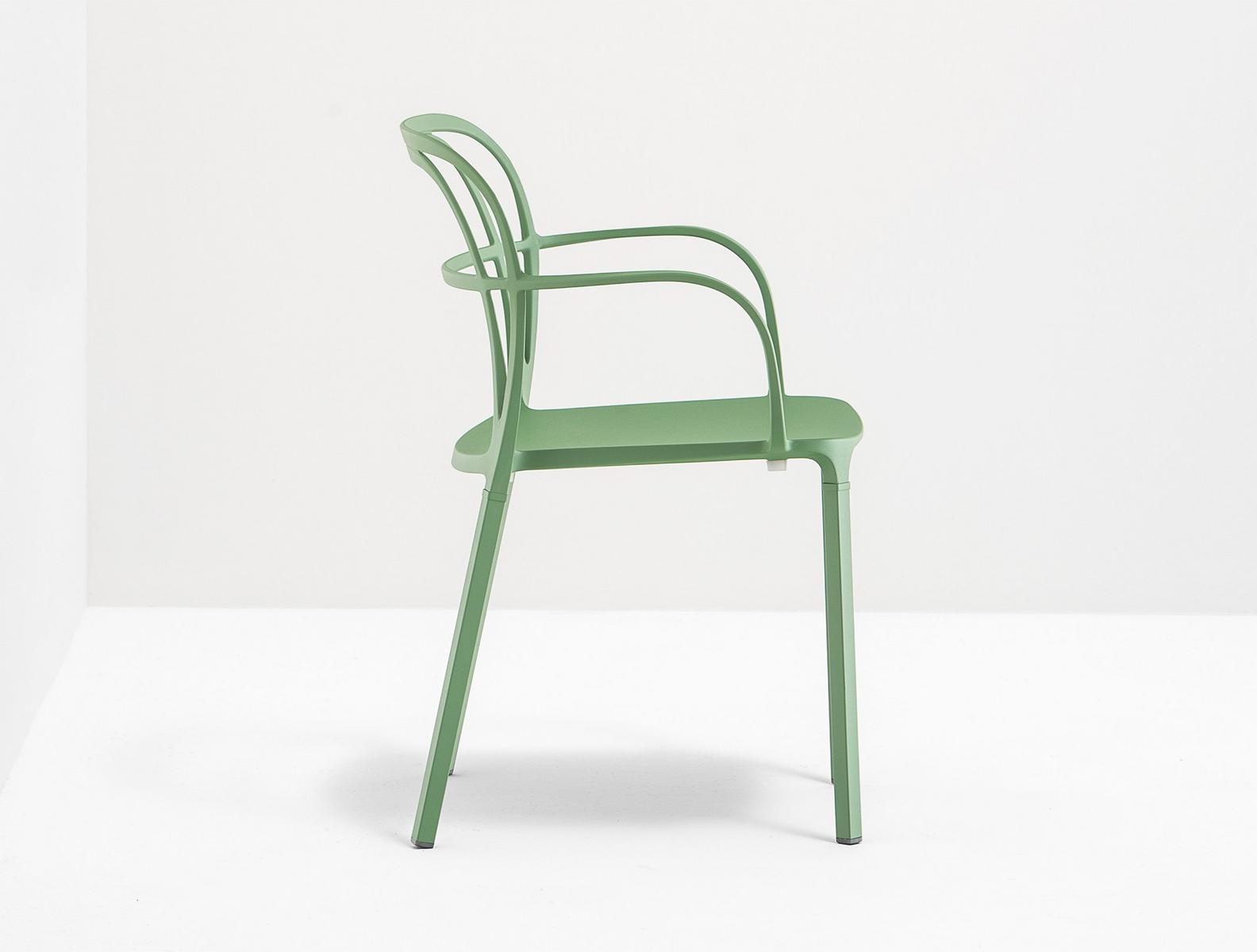 Die cast aluminium chair with armrests | Intrigo 3715 by Pedrali