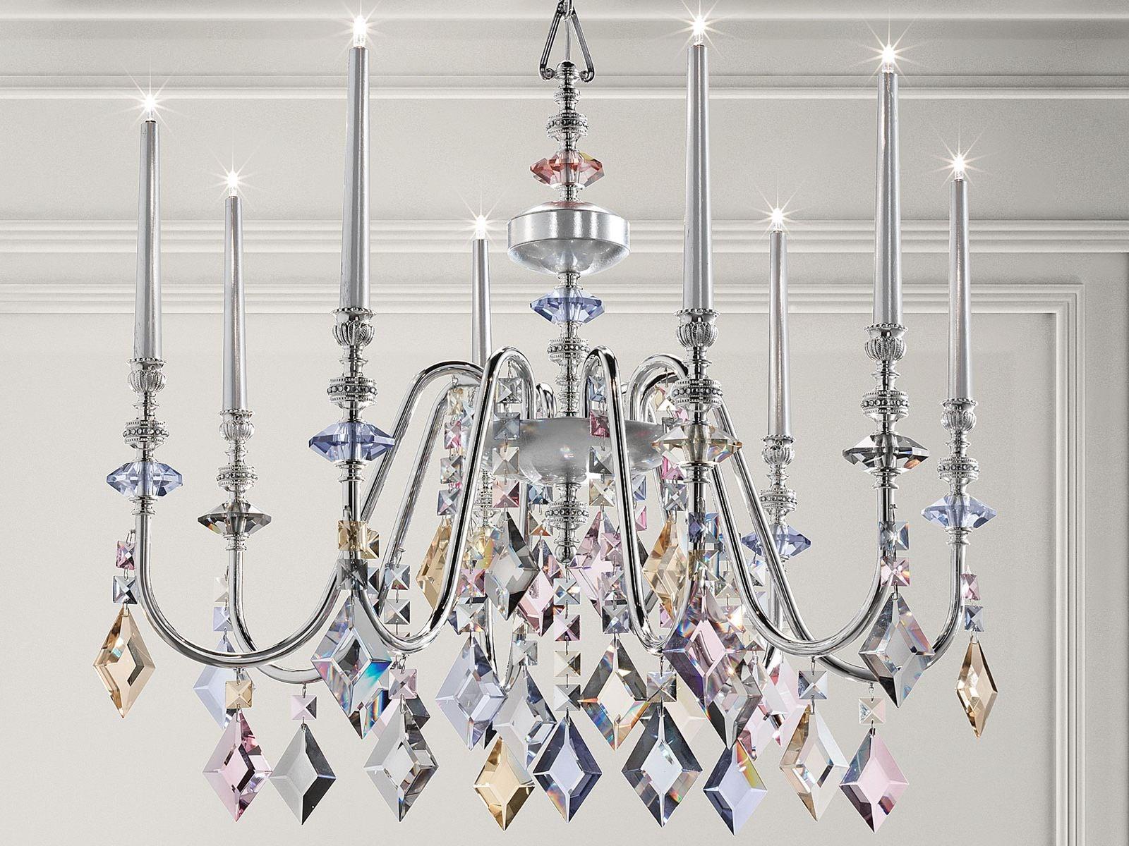 Metal chandelier with crystals | Chic 8 by Masiero
