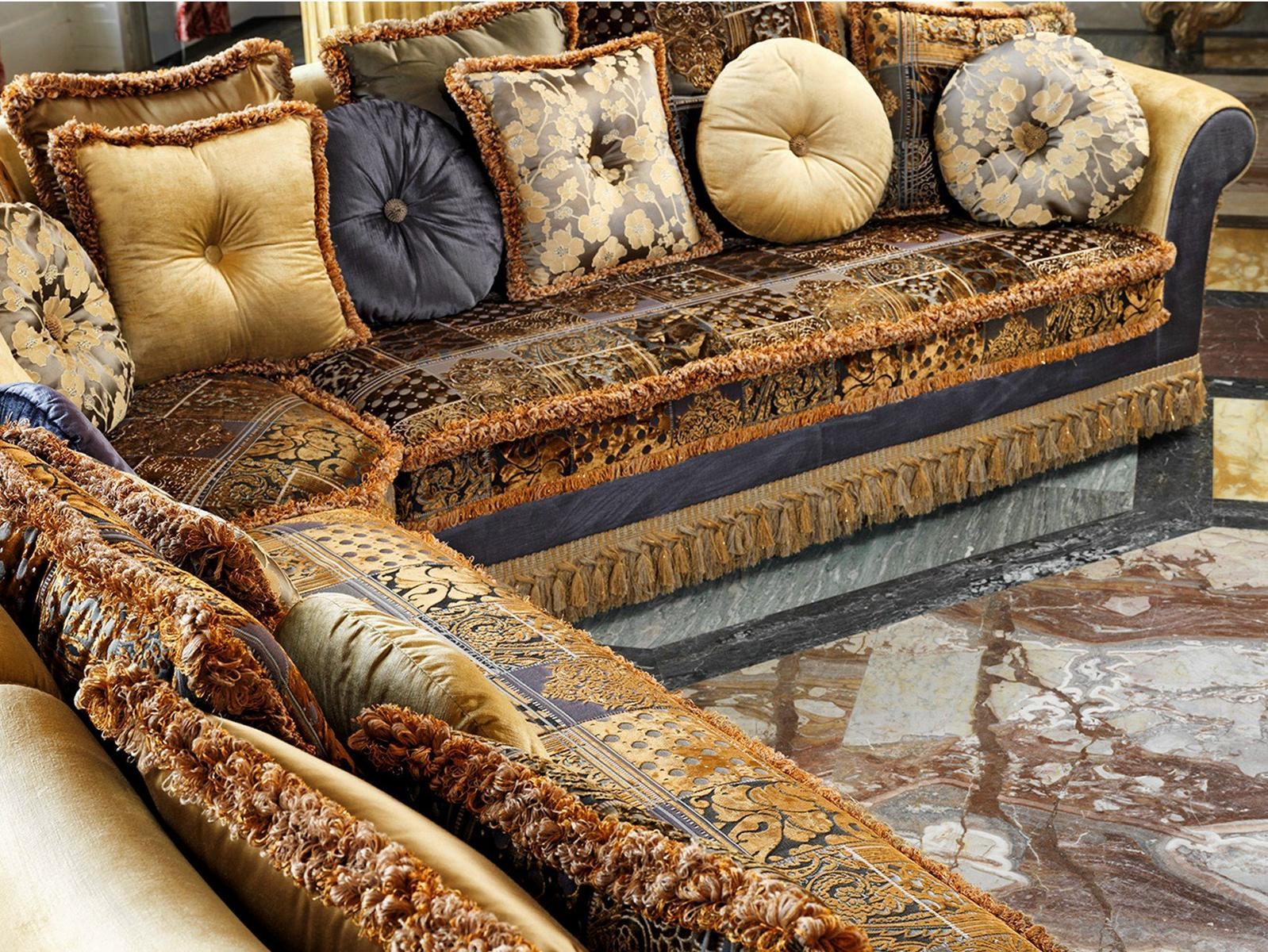 Classic style corner fabric sofa | Ludovica by Domingo salotti