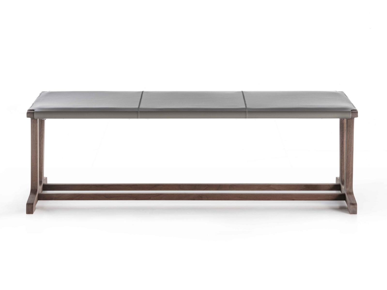 Upholstered solid wood bench | Archè by Frigerio