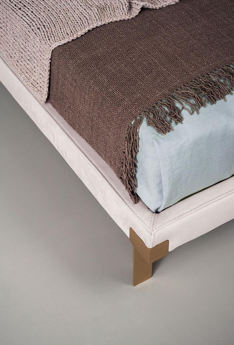 Upholstered double bed | Viktor by Baxter