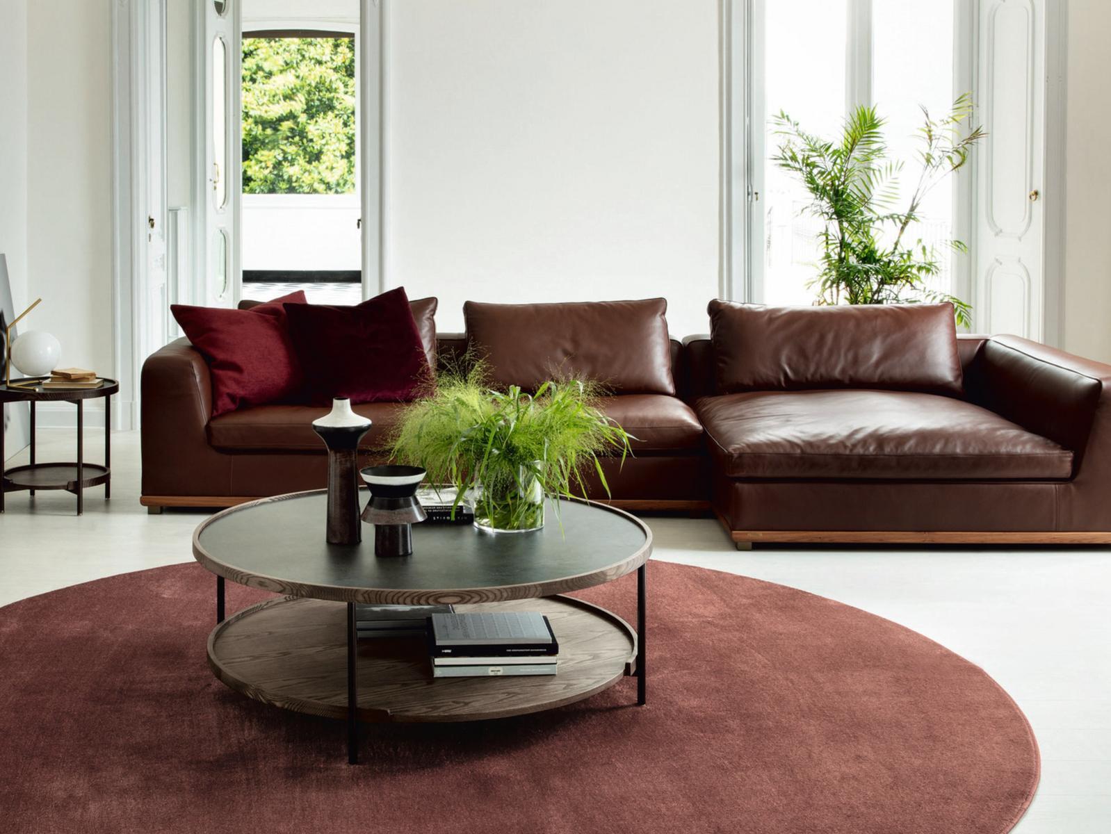 Round wooden coffee table | Koster by Porada