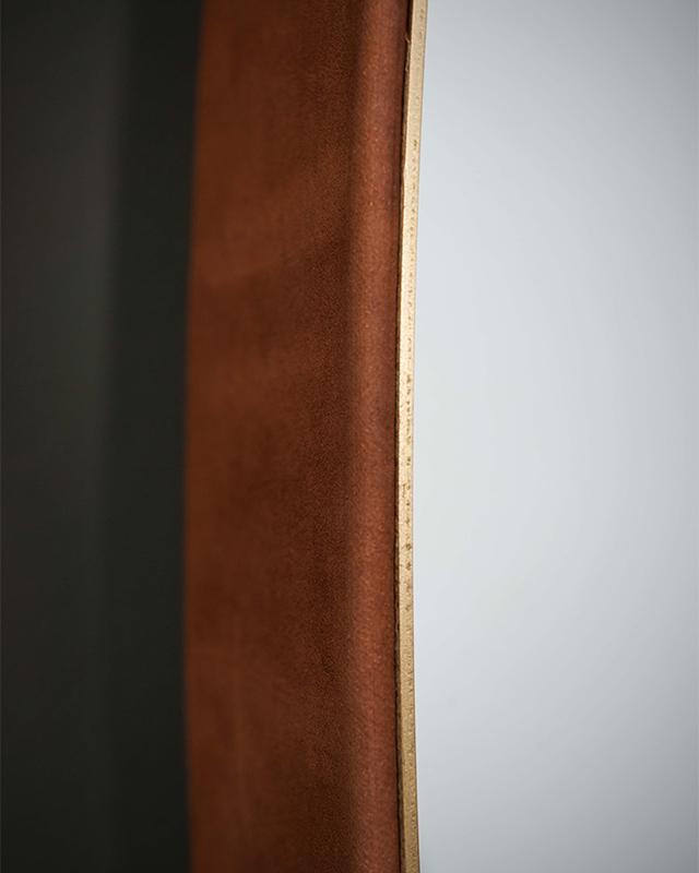 Round wall-mounted framed mirror | Marlene by Baxter