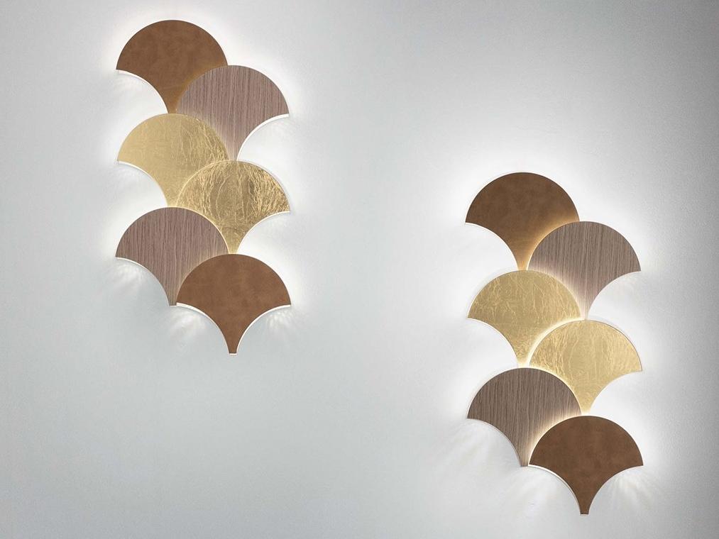 LED painted metal wall light | Palm A21 by Masiero