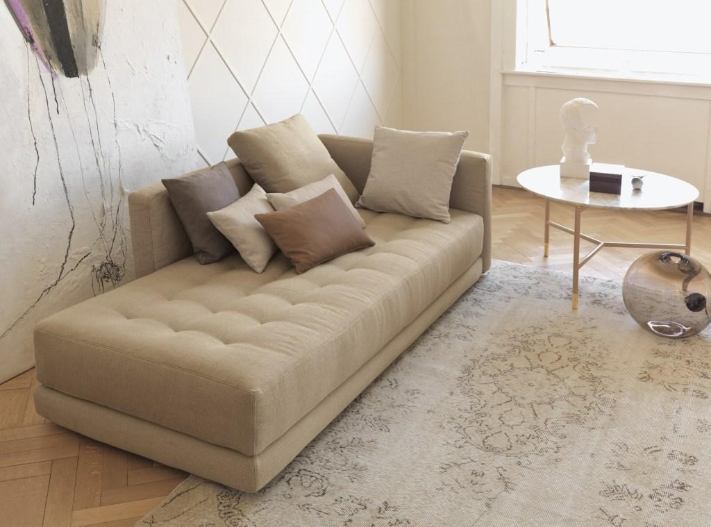 Upholstered fabric day bed | Doze Flat by Flou