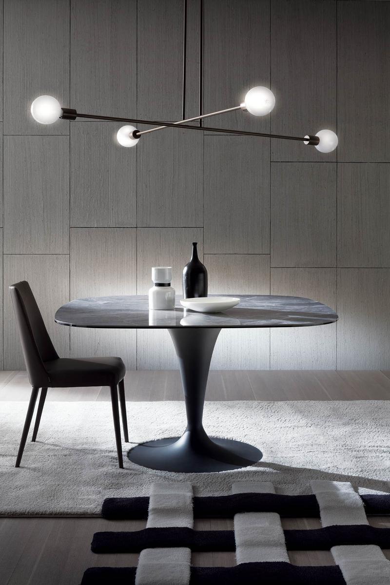 Upholstered leather chair | Sofia by Ozzio Italia