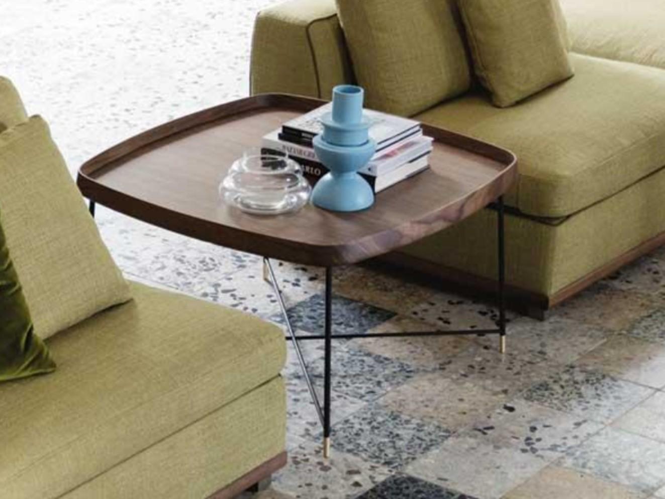 Square solid wood coffee table | Fritz 6 by Porada