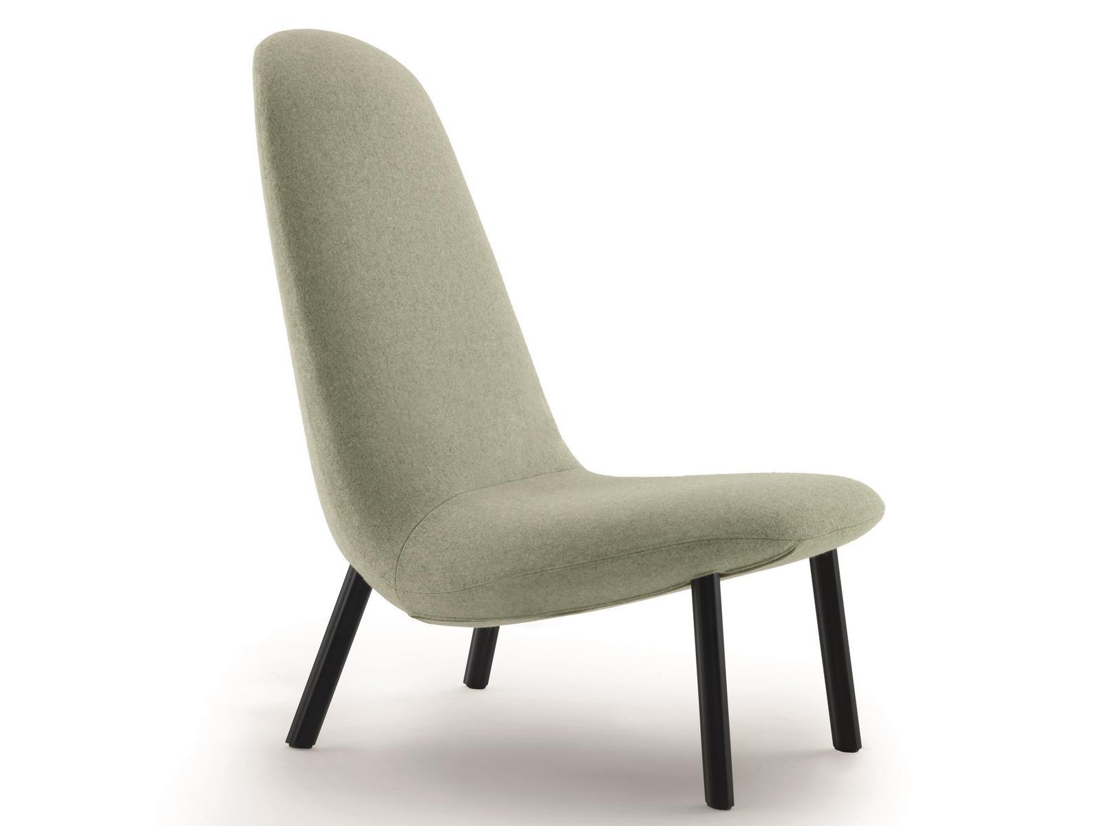High-back fabric armchair | Leafo by Arflex