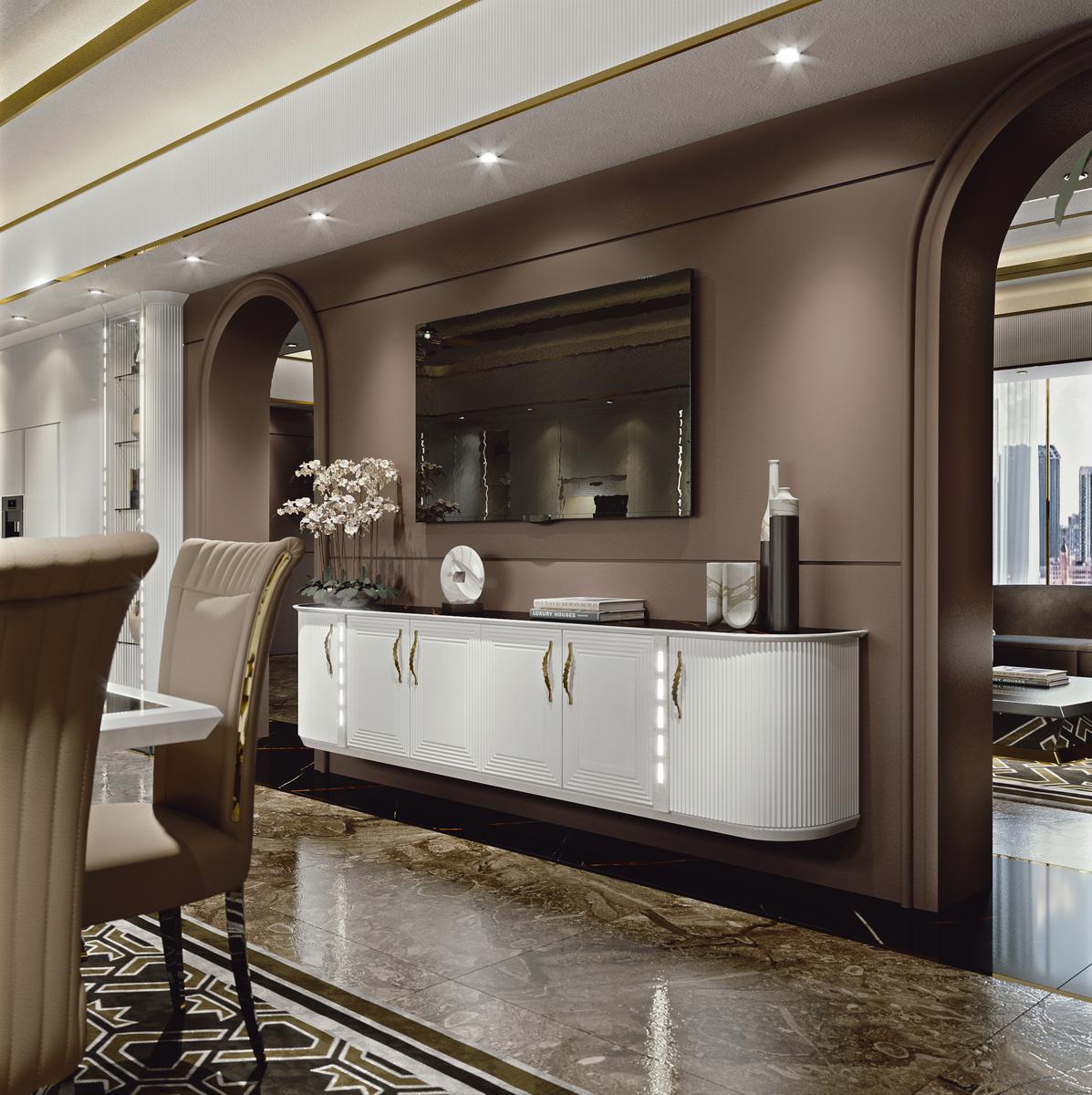 Lacquered kitchen with handles Brummel Diamond