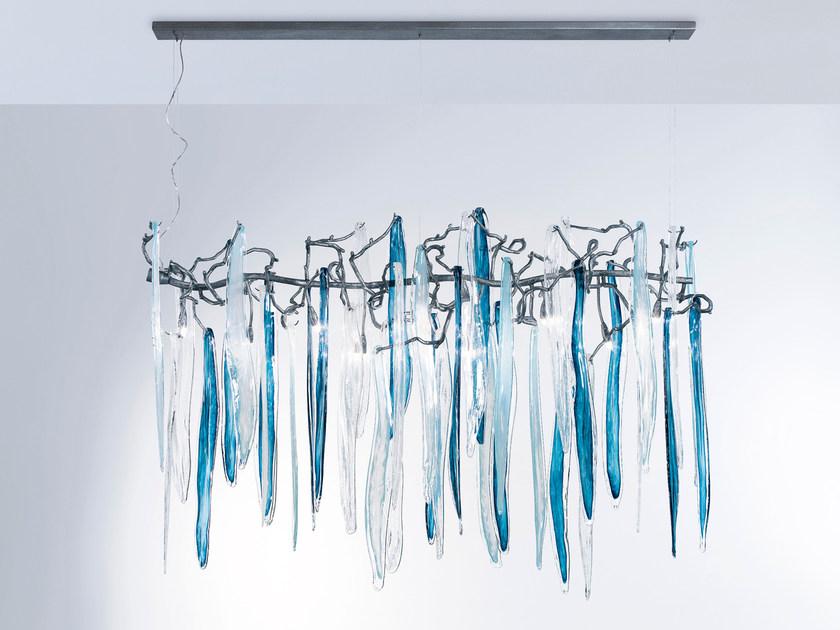 Handmade bronze pendant lamp | Waterfall Ct3383/9 by Serip