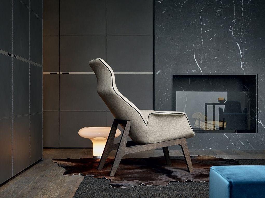 Fabric armchair with headrest | Ventura Lounge by Poliform