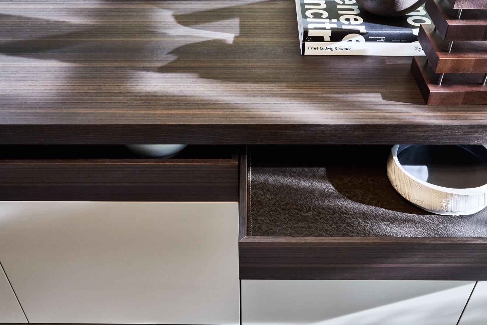 Wooden highboard with drawers | Quinten by Molteni