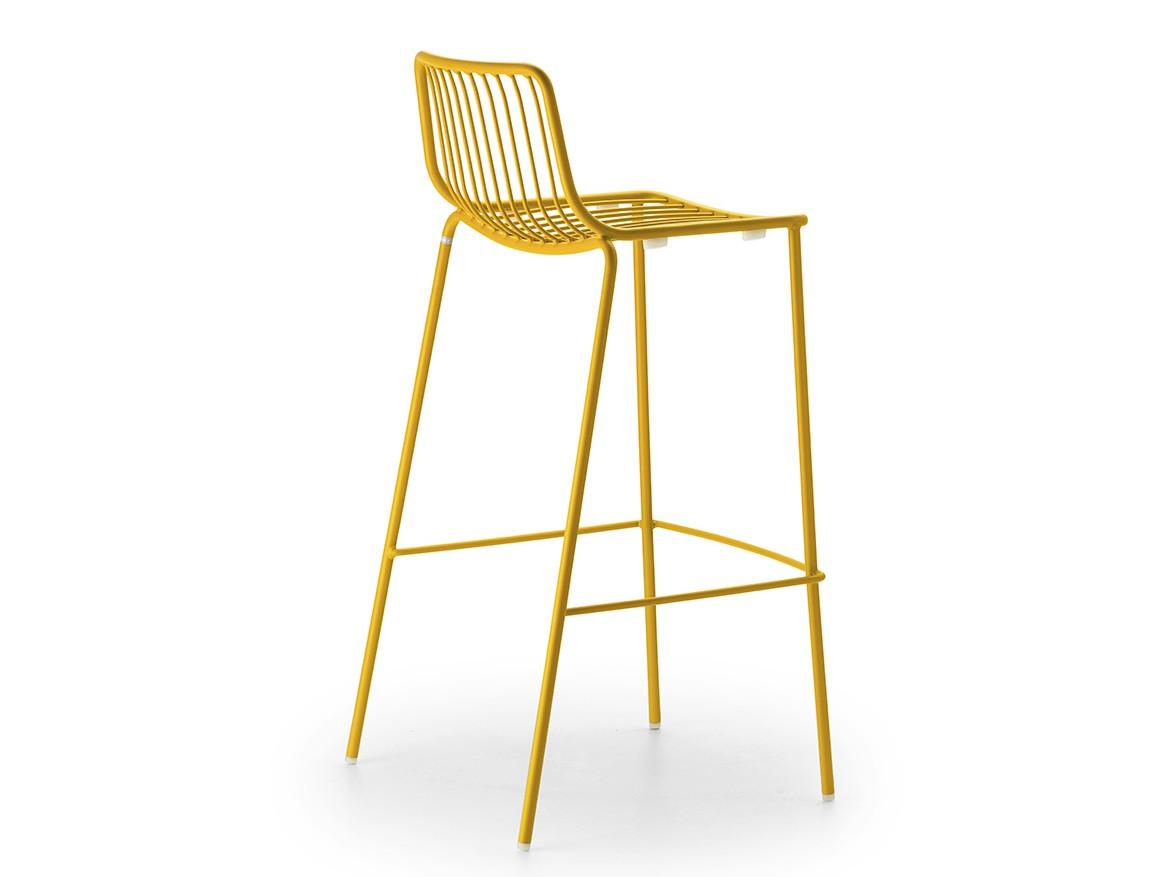 High metal stool with back | Nolita 3658 by Pedrali